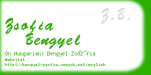 zsofia bengyel business card